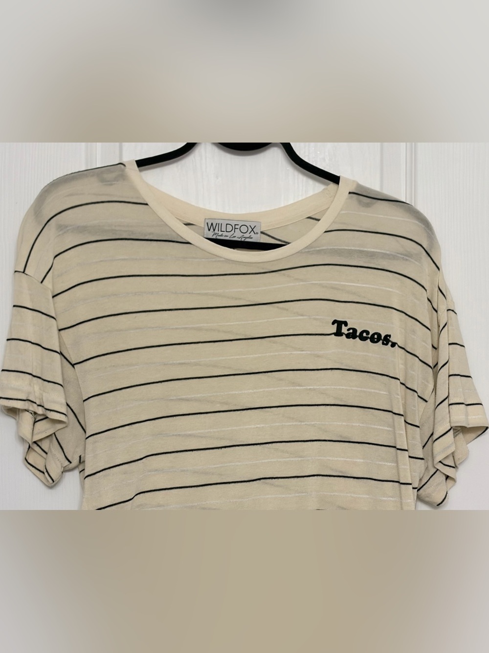 Wildfox ‘Tacos’ Striped Knit Oversized Tee